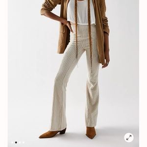 Slim Pull-On Velvet Flare Pants Velvet bell bottoms